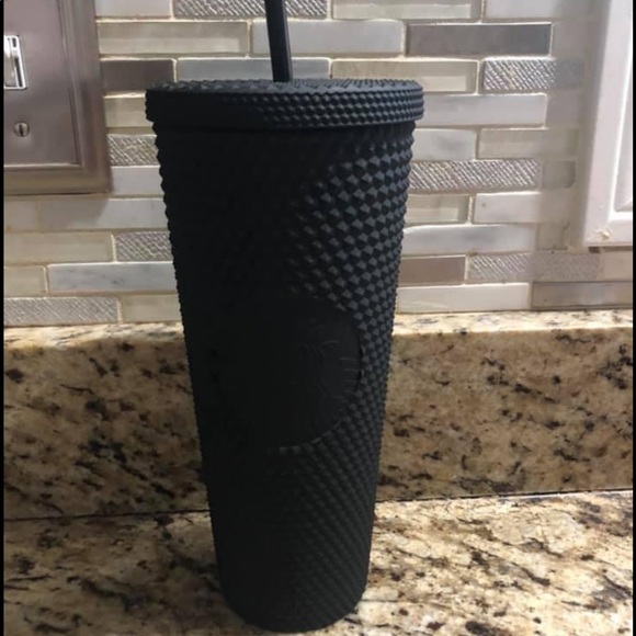 Black studded Starbucks cup
